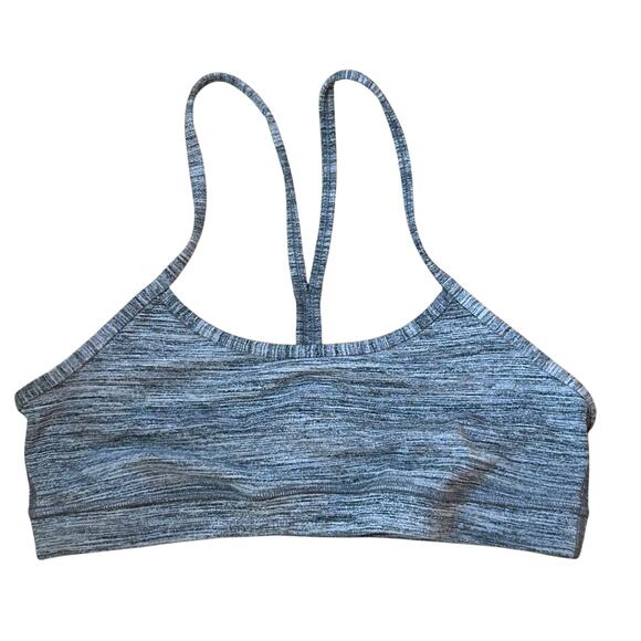 Lululemon Flow Y Sports Bra in Heathered Gray Size 8 - Picture 1 of 5